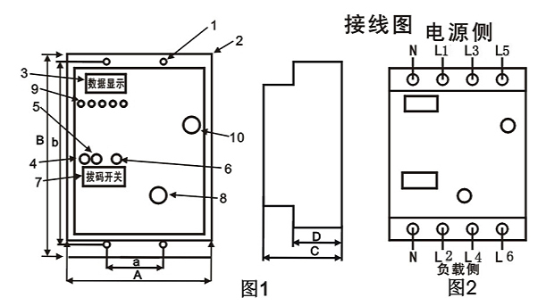 剩余電流漏電保護(hù)器SDZL-250接線圖